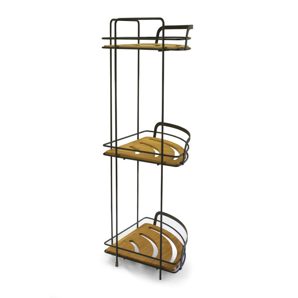 Gracie Oaks Abuzahr Freestanding Bamboo Shower Caddy Wayfair Canada
